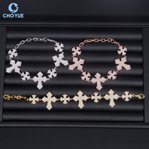 Pulsera de eslabones cubanos de moissanita con certificado GRA, chapada en rodio, de plata maciza 925, pulsera cruzada, joyería Hiphop Iced Out - Product Image 6