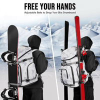 Sacs de transport imperméables pour bottes de ski et snowboard, idéaux pour les voyages en avion – Sacs de rangement pour équipement de ski, casques, lunettes, gants, pantalons et accessoires pour adultes