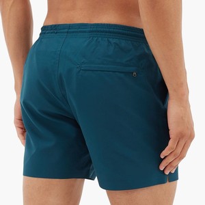 Eco amigable reciclado tela de secado rápido de Color sólido amarillo de Slim Fit los hombres pantalones cortos de playa - Product Image 4