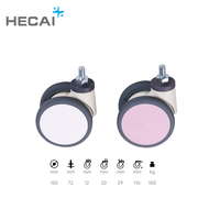 3.9 pouces de haute qualité Tpr Double roulements à billes tige solide pivotant lit d'hôpital médical roulettes