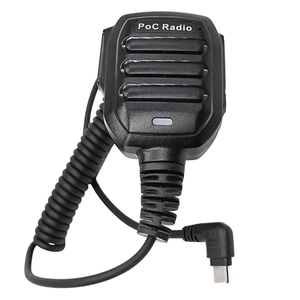 Micrófono Walkie Talkie Tipo C POC 4G LTE con Altavoz, Micrófono de Hombro Impermeable PTT para Radio Bidireccional Portátil - Product Image 1