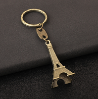 Pembuat Gantungan Kunci 3D Logam Perak Souvenir Gantungan Kunci Kustom Menara Eiffel Grosir