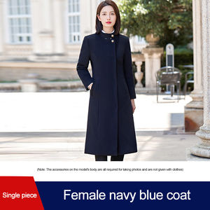 Cappotto Trench Unisex Lungo e Spesso con Colletto a Risvolto, Formale <span class=keywords><strong>da</strong></span> Ufficio, Monopetto, Invernale, per Reception, Salone di Bellezza, Gioielleria - Product Image 5