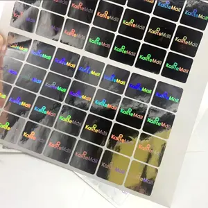 Stiker hologram anti-palsu, disesuaikan dengan efek penggunaan tunggal, satu kali penggunaan stiker tahan tamper holografis