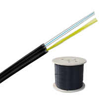 Cable de Fibra Óptica para Interiores HANLI GJYXFCH de 1 km/2 km, Cable Plano de 1/2/4 Núcleos para Comunicaciones