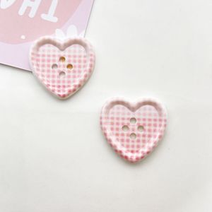 Accesorios <span class=keywords><strong>de</strong></span> Ropa <span class=keywords><strong>para</strong></span> Niños Yiwu, Bonito Botón <span class=keywords><strong>de</strong></span> Corazón con Cuentas, 4 Agujeros, Resina DIY, Forma <span class=keywords><strong>de</strong></span> Corazón, 25MM - Product Image 6