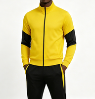 Conjunto Deportivo MOUNTNEVE 2026 para Hombre, Cuello Alto, Cierre Completo, Paneles en Contraste, para Gimnasio, Fitness, Fútbol, Entrenamiento, Nailon Sostenible