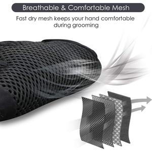 Eco Friendly impermeabile Pet toelettatura guanto delicato Deshedding cane gatto massaggio guanti da bagno spazzola per cani - Product Image 6