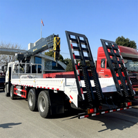 Camion grue à flèche articulée pliante ISUZU 8x4 14 tonnes d'occasion, avec pompe de boîte de vitesses Weichai - Performance optimisée pour une hauteur de levage de 18 m, garantie 5 ans