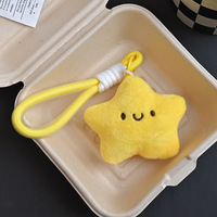 Pendentif en peluche Weixi Y2K mignon étoile jaune lumineuse, porte-clés couineur en coton PP doux, décoration de sac, modèle 260130-5