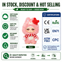 Pendentif en peluche visage anime Kawaii en vinyle - Jouet anti-stress en polyester doux, modèle boîte mystère