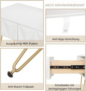 Schminktisch One Teiliges Set Mit <strong>Hocker</strong> and Drehbarem Spiegel-Customized Modern <strong>Design</strong> Wood Material - Product Image 5