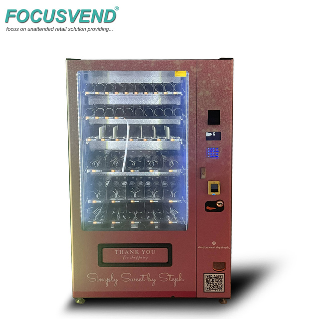Large Mystery Box Refrigerated Food Vending Machine Accepts Credit Card & Coin Payments for Drinks & Snacks Combo