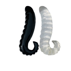 <strong>Hot</strong> Selling Crystal <strong>Penis</strong> Black Obsidian Dildo Black Obsidian Yoni Wand Natural Stone Dildo Clear Quartz Sex Toys for Adult - Product Image 1