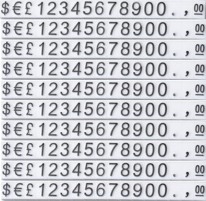 Trang sức số giá tag Set cửa hàng hiển thị nhựa đô la Euro pound Cửa hàng bán lẻ quần áo điện thoại máy tính xách tay Showcase truy cập - Product Image 6