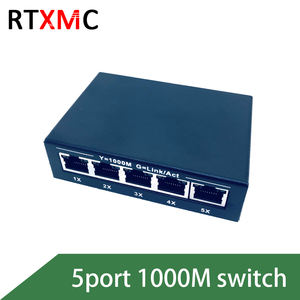 Base 1000M Commutateur de fibre réseau 5 ports Oem Odm <span class=keywords><strong>Mini</strong></span> utilisation de bureau pour ordinateur Commutateur de réseau à fibre optique Gigabit Ethernet 5 ports - Product Image 2
