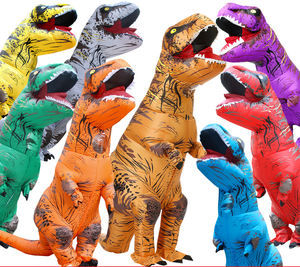 Realistico Cosplay dinosauro tuta gonfiabile per Halloween divertente bambola vestito per la famiglia festa e le vacanze per i bambini e adulti - Product Image 1