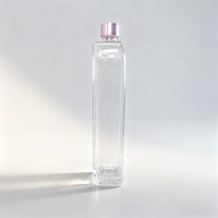 Bouteille en verre carrée de 700 ml avec bouchon à vis, impression sérigraphique, forme personnalisable, pour boissons, whisky, brandy, vin, tequila, boissons énergisantes