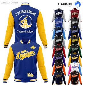 Giacca da Baseball Invernale OEM per Uomo, Giacche Varsity Premium Personalizzate Plus Size, Produttore di Abbigliamento Streetwear con Etichetta Privata - Product Image 1