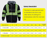 Sweat-shirt de sécurité à haute visibilité pour homme, doublé en polaire, veste bomber réfléchissante d'hiver, vêtements de travail de construction haute visibilité