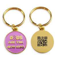 Citations rapides en métal noir Qr Code porte-clés logo personnalisé personnalisé
