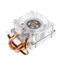 Ventilador de Refrigeración para CPU de Perfil Bajo para Raspberry Pi 5, Aletas de Refrigeración de Aleación de Aluminio en Forma de U, Fácil de Instalar
