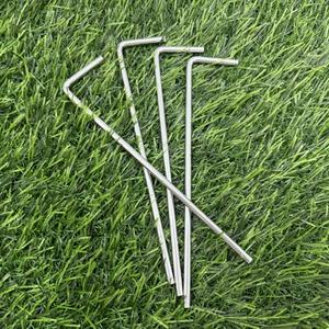 Piquets d'ancrage en forme de J modernes, piquets de tente en acier robuste, pointe en forme de burin, goupilles de fixation pour buts de football, tentes de camping, jardin - Product Image 1