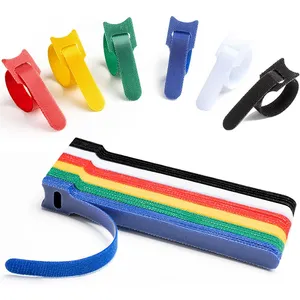 High Quality Reusable Cable Tie Holder Adjustable Nylon Hook And Loop Strap Cable Ties With Factory Price