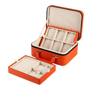 Cajas de Joyería Rectangulares Extra Grandes Personalizables con Logotipo Negro sobre Fondo Marrón para el Día de San Valentín, con Cajón para Tarjetas - Product Image 2