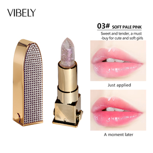 Rouge à lèvres nourrissant au diamant, imperméable, thermochromique, baume à lèvres luxueux, réparation, brillance longue durée, rouge à lèvres hydratant - Product Image 6