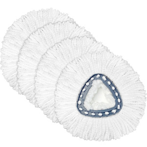 Tête de balai triangulaire en microfibre blanche épaissie pour le nettoyage domestique, compatible avec Vileda O-Cedar - Product Image 1