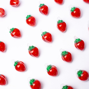 ที่ดีที่สุดขายขนมนุ่มขนม OEM ผู้ผลิตขนมขายส่งที่กำหนดเองสดแยม<span class=keywords><strong>สต</strong></span>รอเบอร์รี่ที่เต็มไปด้วยลูกอมเหนียว - Product Image 3