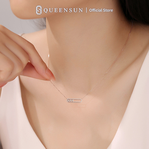 Collier Diamant 1 Carat QUEENSUN IGI pour Bijoux de Laboratoire GIA, Chaîne Clavicule en Or Blanc 14K/18K, Ensemble Collier Meixikaa 1 Carat - Product Image 4