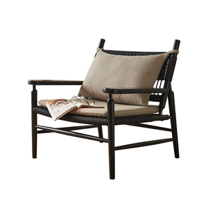 <span class=keywords><strong>Fauteuil</strong></span> de salon de luxe en bois massif de frêne fait à la main cadre en bois de design nordique moderne pour salon chambre à coucher et meubles Majlis - Product Image 6