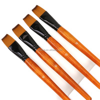 Meilleur ensemble de pinceaux pour aquarelle, pinceaux à poils en nylon pour détails fins avec manche en bois dans une boîte à pinceaux pratique