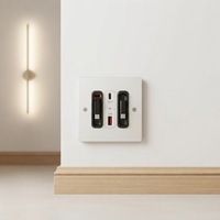 Prise murale multifonctionnelle standard britannique 86 avec câble d'extension étanche 10A et charge rapide USB-C 20W PD
