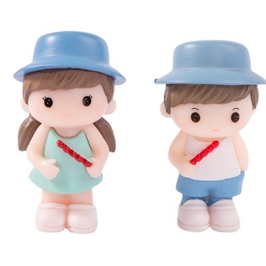 ตุ๊กตาคู่การ์ตูนขนาดเล็ก Depeng Crafts สีฟ้า ผลิตด้วยวิธีฉีดขึ้นรูป เหมาะสำหรับตกแต่งวันเกิดและตกแต่งบ้าน - Product Image 1