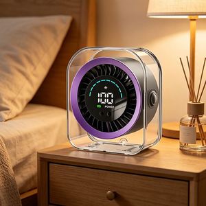 2026 New 100-Speed <b>Usb</b> Rechargeable <b>Mini</b> Portable 360° Rotatable 3000Mah Transparent Summer Home Outdoor Quiet <b>Fan</b> - Product Image 1
