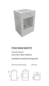Nouveau Design Pierre Frittée Ardoise Rock Piédestal Wudu Bassin Mosquée Musulmane Prière Wudumate Wudu Pied Lavabo Laveuse Wudu - Product Image 2