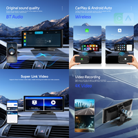 Podofo 10.26 "Portable Carplay Écran Sans Fil CarPlay & Android Auto Autoradio 2.5D IPS Écran GPS BT 4K pour Voitures Camions ODM