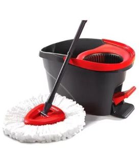 Ensemble serpillière et seau de nettoyage de la poussière avec système d'auto-éparation des eaux usées, tête rotative à 360° pour un nettoyage facile des sols - Product Image 3