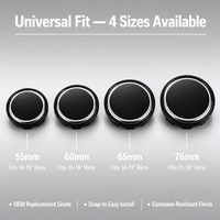 Tutup Tengah Velg 56mm 65mm untuk Mobil VW Volkswagen, Pengganti Velg PC ABS Alloy, Harga Grosir, Pasokan Langsung Pabrik
