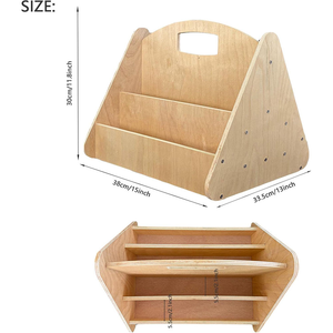 Étagère à livres éducative et robuste pour tout-petits, bibliothèque pour la lecture et l'apprentissage des jeunes enfants, présentoir pour chambre d'enfant ou salle d'étude avec design - Product Image 4
