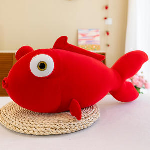 Nouvelle peluche mignonne en forme de poisson rouge, peluche de poisson rouge pour filles, poupée de compagnie pour le lit, poupée pour <span class=keywords><strong>dormir</strong></span>, mignonne et adorable pour la maison - Product Image 2