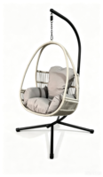 Fauteuil suspendu œuf en rotin tressé pour balcon et jardin, mobilier d'extérieur moderne personnalisé, vente en gros