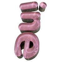 Letras de Canal LED Iluminadas de Acrílico Cristalino 3D a Prueba de Agua Personalizadas, de Acero Inoxidable, para Publicidad en Exteriores