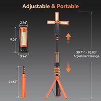 Lampe de camping rechargeable avec support Lampe de travail LED sans fil portable Lampe de poche d'urgence à intensité variable avec trépied détachable