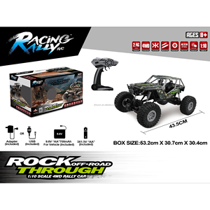 Coche de Control Remoto 4WD 2.4G 1/10 RC <span class=keywords><strong>Rock</strong></span> Crawler con Suspensión Independiente, Neumáticos TPR de Alta Adherencia, Luz LED, Camioneta Monstruo RC - Product Image 4