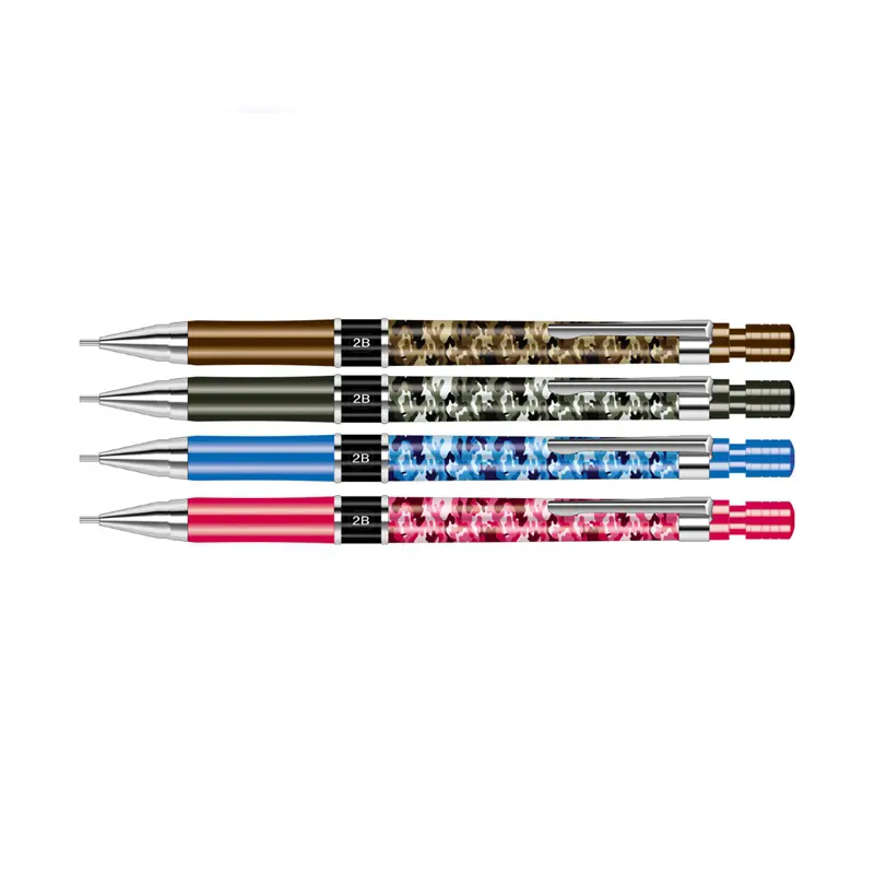 2B 0,5 пластиковые механические карандаши с ластиком/рекламный механический карандаш 2 мм