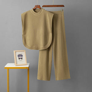 ชุดเสื้อผ้า2ชิ้นแบบสวมศีรษะแขนกุดสำหรับผู้หญิงชุดเสื้อผ้าฤดูร้อน - Product Image 6